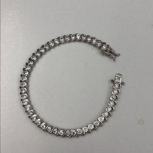 Fashion bracelet silver with crystal